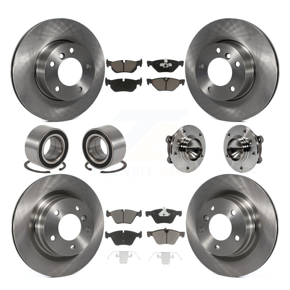 Kit de patins et rotors de frein, roulement de moyeu avant et arrière, 10 pièces, pour BMW 328i 323i 325