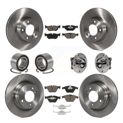 Kit de roulements de moyeu avant et arrière, Rotors et plaquettes de frein à disque (10 pièces) pour BMW 328