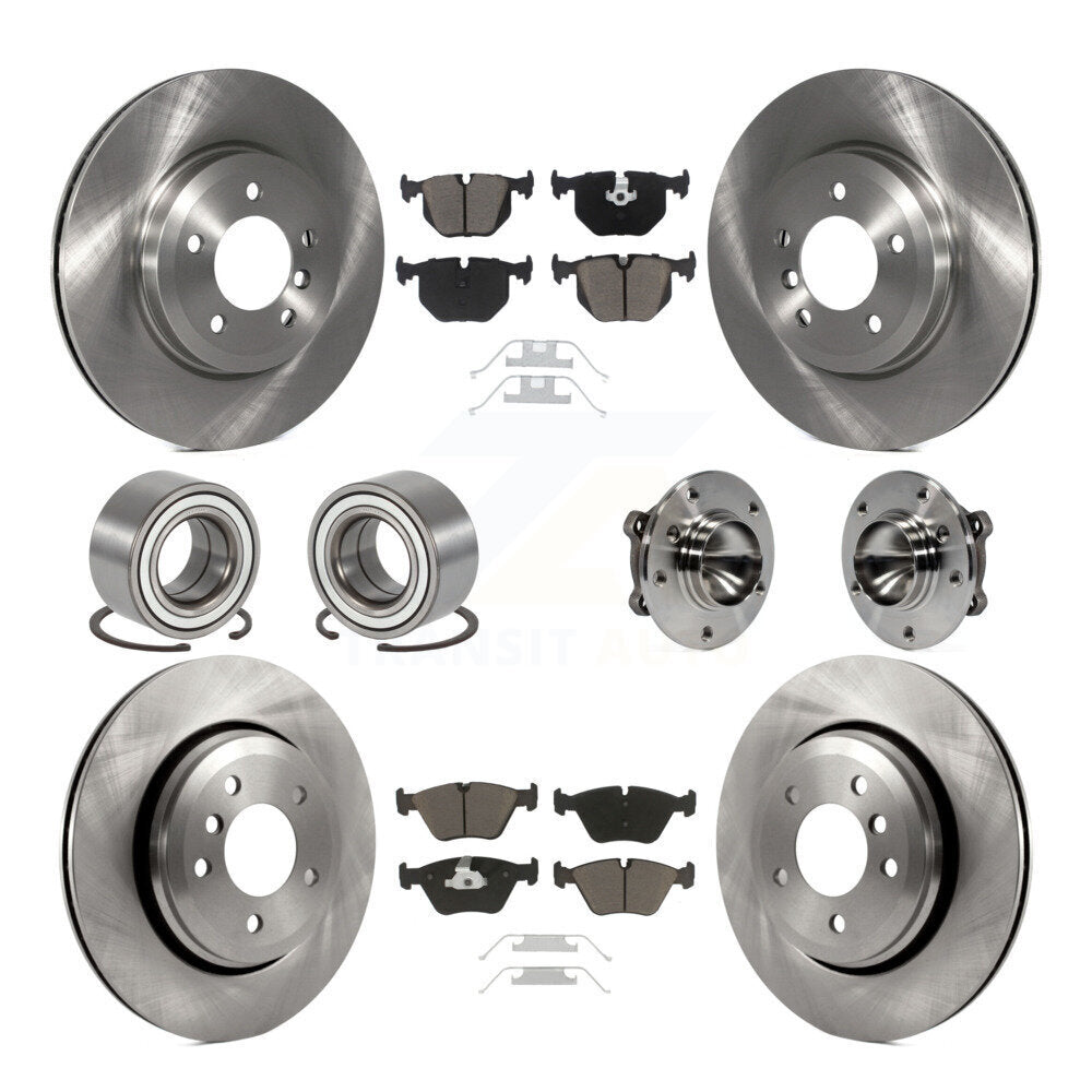 Kit de Rotor de frein à disque et de patins de roulement de moyeu avant et arrière (10 pièces) pour BMW 330C 2006
