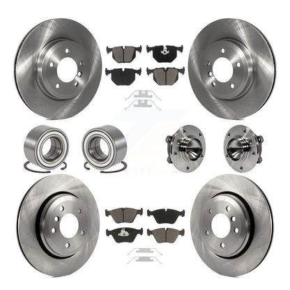 Kit de Rotor de frein à disque et de patins de roulement de moyeu avant et arrière (10 pièces) pour BMW 330C 2006