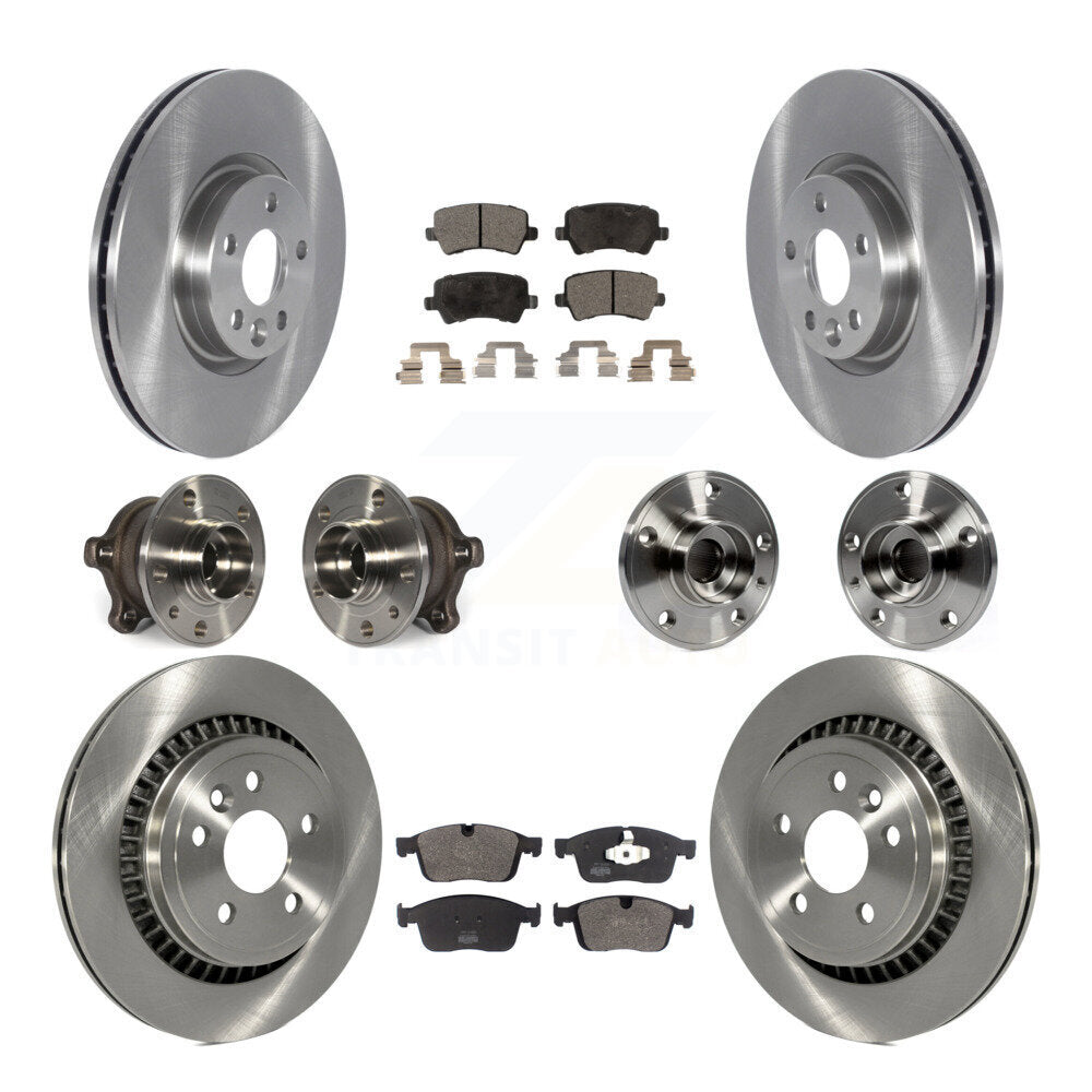 Kit de rotors et plaquettes de frein à disque, roulements de moyeu avant et arrière (10 pièces) pour Volvo XC60 AW