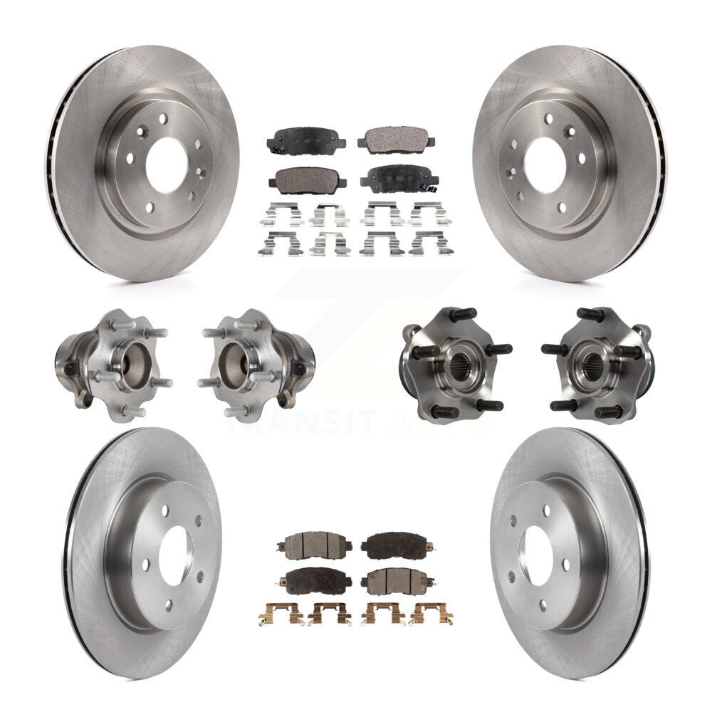 Kit de rotors et plaquettes de frein à disque, roulements de moyeu avant et arrière (10 pièces) pour Nissan LEAF