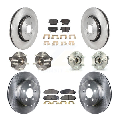 Kit de rotors et plaquettes de frein à disque, roulements de moyeu avant et arrière (10 pièces) pour Dodge Charger
