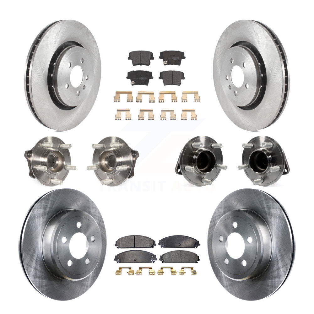 Kit de rotors et plaquettes de frein à disque, roulements de moyeu avant et arrière (10 pièces) pour Dodge Charger