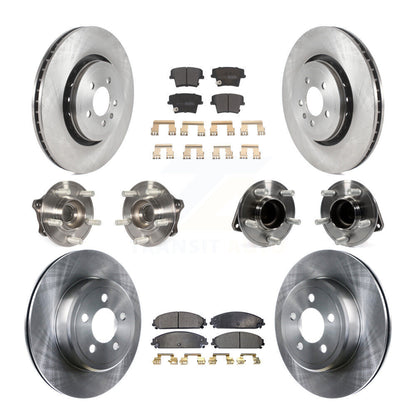 Kit de rotors et plaquettes de frein à disque, roulements de moyeu avant et arrière (10 pièces) pour Dodge Charger