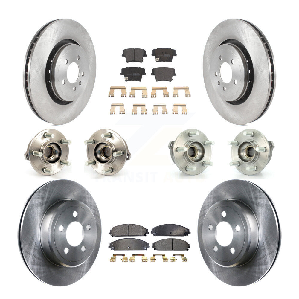 Kit de rotors et plaquettes de frein à disque, roulements de moyeu avant et arrière (10 pièces) pour Dodge Charger