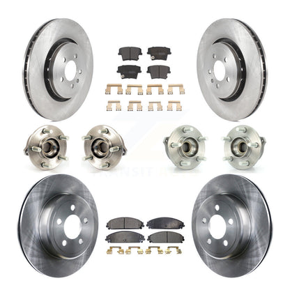 Kit de rotors et plaquettes de frein à disque, roulements de moyeu avant et arrière (10 pièces) pour Dodge Charger