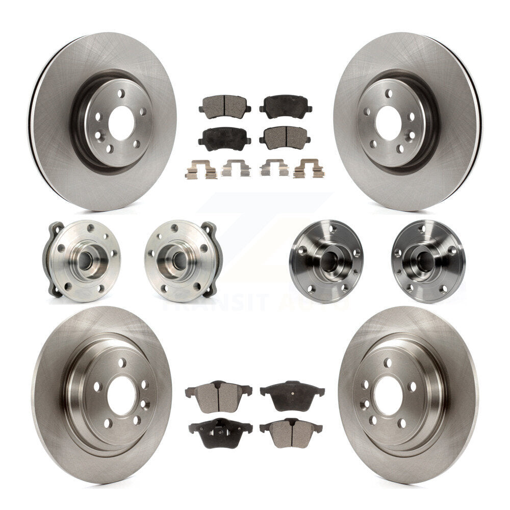 Kit de rotors et plaquettes de frein avec roulement de moyeu avant et arrière (10 pièces) pour Volvo S60 AW 2013-2014