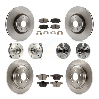 Kit de rotors et plaquettes de frein avec roulement de moyeu avant et arrière (10 pièces) pour Volvo S60 AW 2013-2014