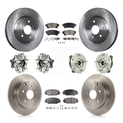 Kit de rotor et de plaquettes de frein avec roulement de moyeu avant et arrière (10 pièces) pour Toyota Mira 2016 – 2020