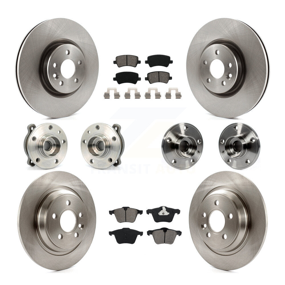 Kit de rotors et plaquettes de frein avec roulement de moyeu avant et arrière (10 pièces) pour Volvo S60 AW 2013-2014
