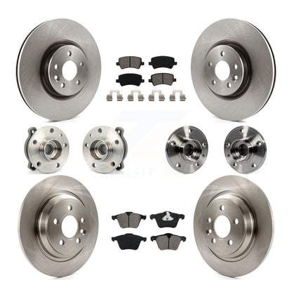 Kit de rotors et plaquettes de frein avec roulement de moyeu avant et arrière (10 pièces) pour Volvo S60 AW 2013-2014