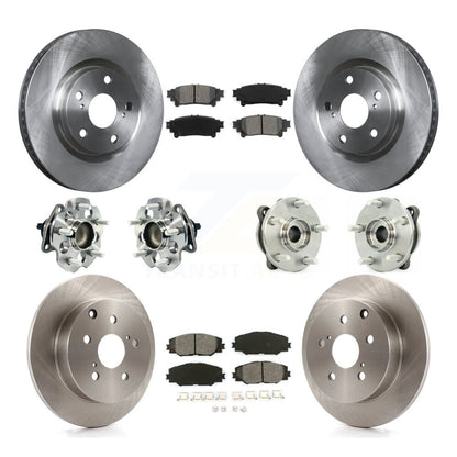 Kit de rotor et de plaquettes de frein avec roulement de moyeu avant et arrière (10 pièces) pour Toyota Mira 2016 – 2020
