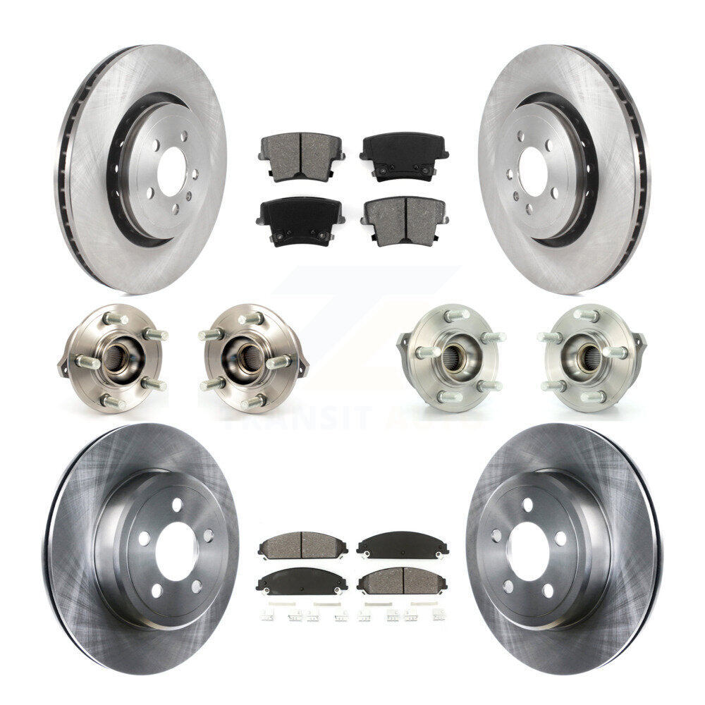 Kit de rotors et plaquettes de frein à disque, roulements de moyeu avant et arrière (10 pièces) pour Dodge Charger