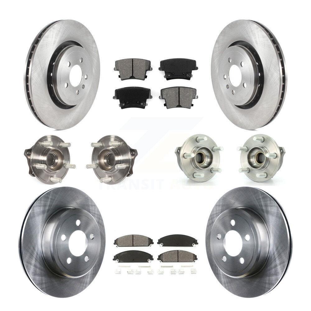 Kit de rotors et plaquettes de frein à disque, roulements de moyeu avant et arrière (10 pièces) pour Dodge Charger