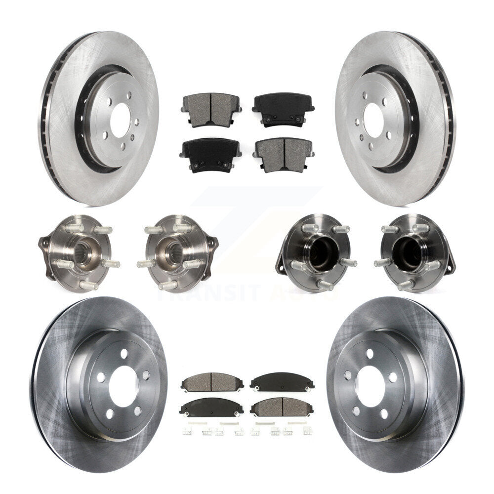 Kit de rotors et plaquettes de frein à disque, roulements de moyeu avant et arrière (10 pièces) pour Dodge Charger