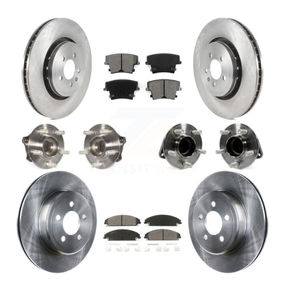 Kit de rotors et plaquettes de frein à disque, roulements de moyeu avant et arrière (10 pièces) pour Dodge Charger