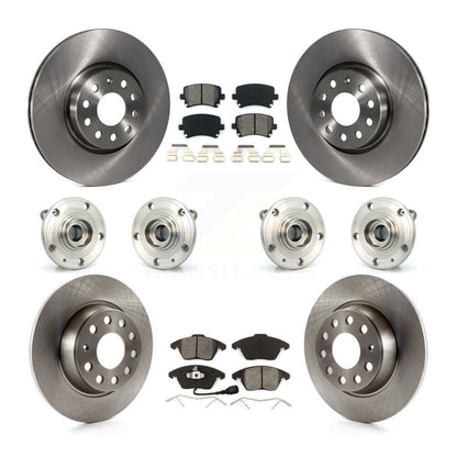 Kit de rotors et plaquettes de frein à disque, roulement de moyeu avant et arrière (10 pièces) pour Audi A3 Quattr