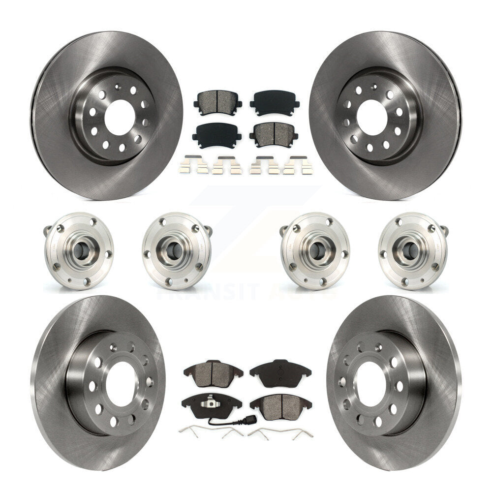 Kit de rotors et plaquettes de frein à disque, roulement de moyeu avant et arrière (10 pièces) pour Audi A3 Quattr