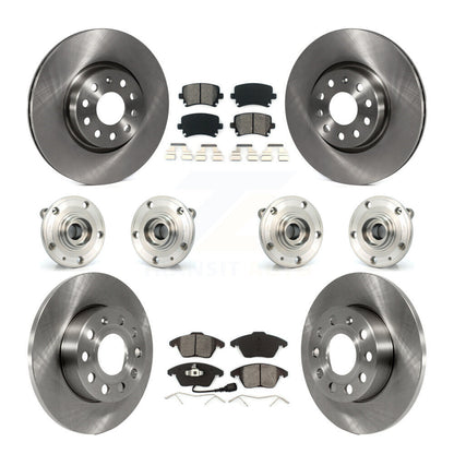 Kit de rotors et plaquettes de frein à disque, roulement de moyeu avant et arrière (10 pièces) pour Audi A3 Quattr