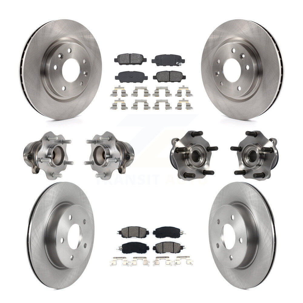 Kit de rotors et plaquettes de frein à disque, roulements de moyeu avant et arrière (10 pièces) pour Nissan LEAF