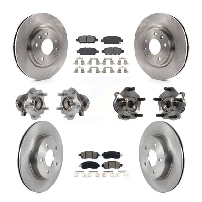 Kit de rotors et plaquettes de frein à disque, roulements de moyeu avant et arrière (10 pièces) pour Nissan LEAF