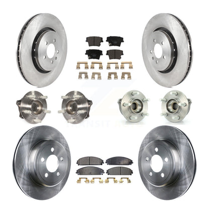 Kit de rotors et plaquettes de frein à disque, roulements de moyeu avant et arrière (10 pièces) pour Dodge Charger