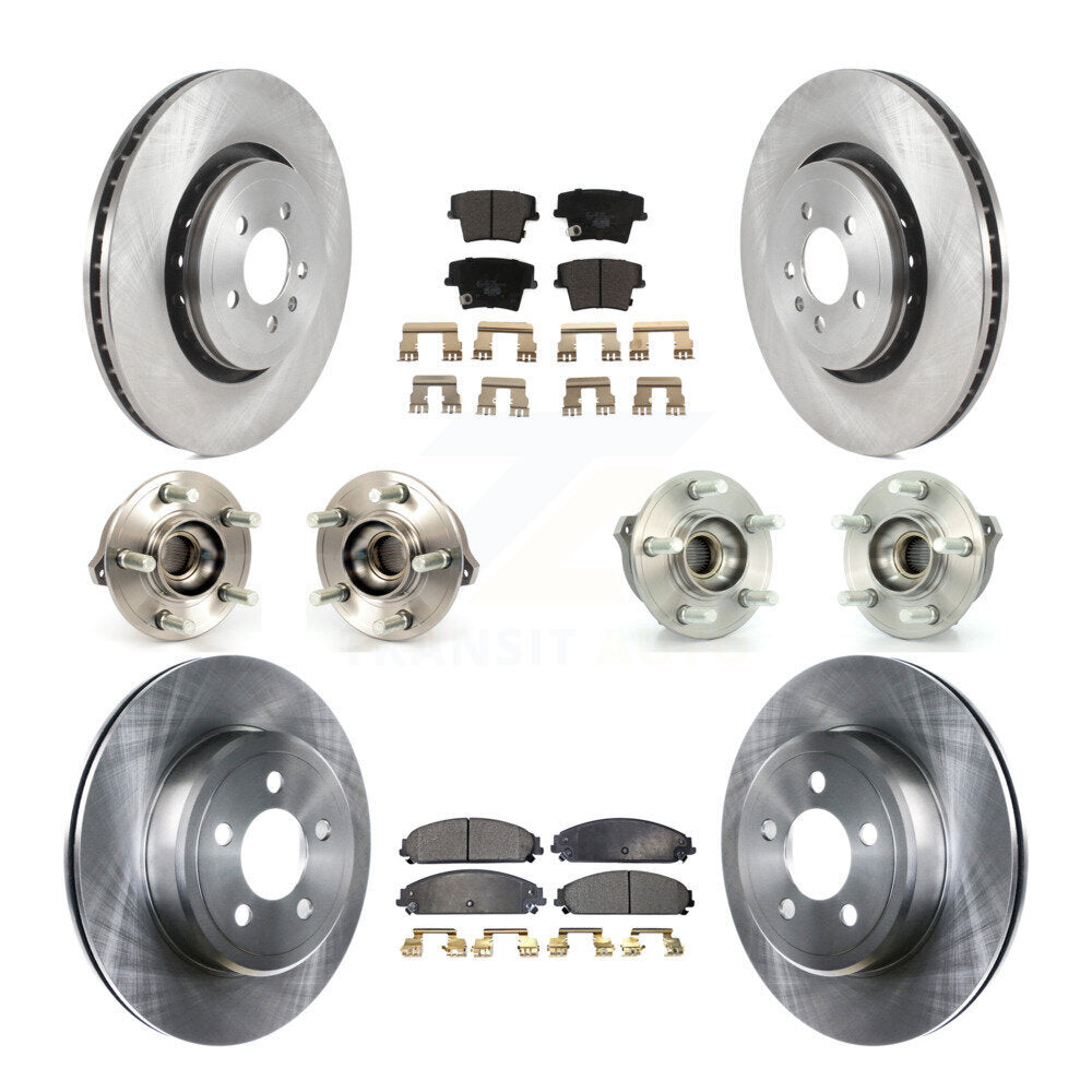 Kit de rotors et plaquettes de frein à disque, roulements de moyeu avant et arrière (10 pièces) pour Dodge Charger