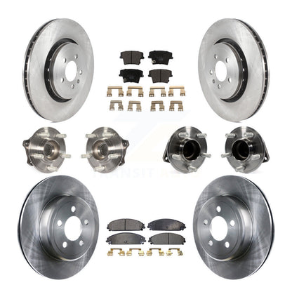 Kit de rotors et plaquettes de frein à disque, roulements de moyeu avant et arrière (10 pièces) pour Dodge Charger
