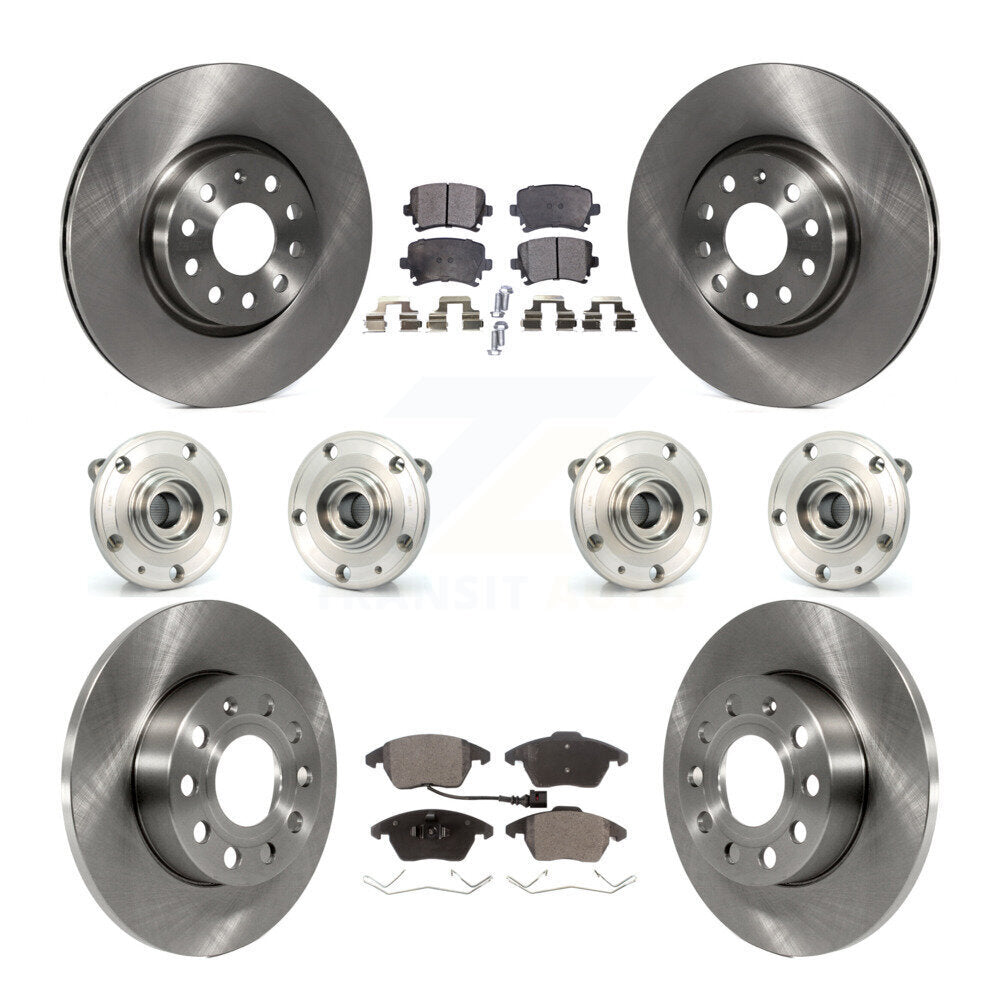 Kit de rotors et plaquettes de frein à disque, roulement de moyeu avant et arrière (10 pièces) pour Audi A3 Quattr