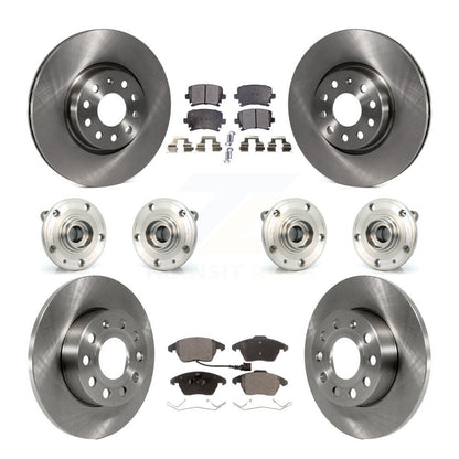 Kit de rotors et plaquettes de frein à disque, roulement de moyeu avant et arrière (10 pièces) pour Audi A3 Quattr