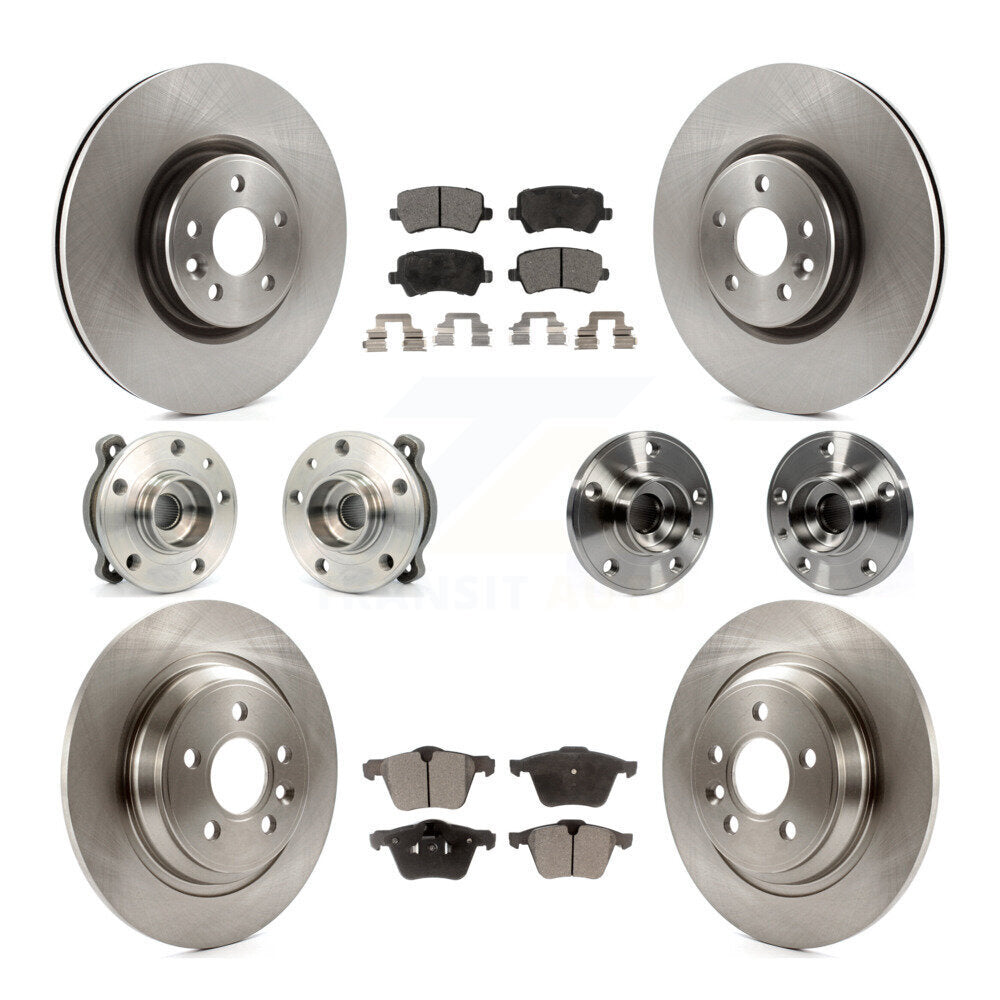 Kit de rotors et plaquettes de frein avec roulement de moyeu avant et arrière (10 pièces) pour Volvo S60 AW 2013-2014
