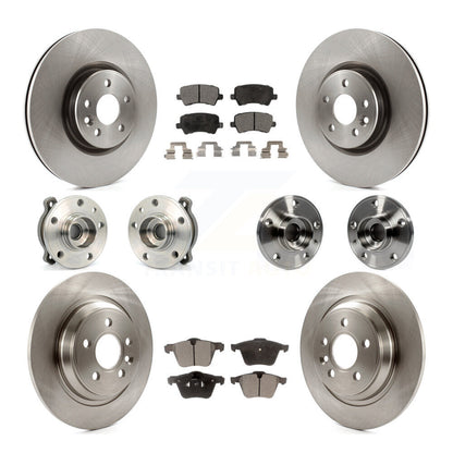 Kit de rotors et plaquettes de frein avec roulement de moyeu avant et arrière (10 pièces) pour Volvo S60 AW 2013-2014