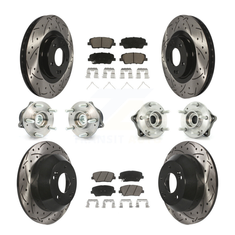 Kit de plaquettes de rotor de frein, roulement de moyeu avant et arrière (10 pièces) pour Kia Sorento FW 14-15