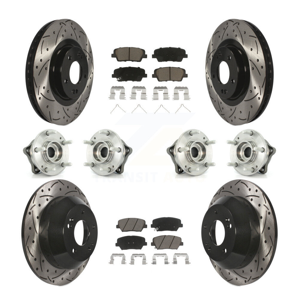 Kit de plaquettes de rotor de frein, roulement de moyeu avant et arrière (10 pièces) pour Kia Sorento AW 14-15
