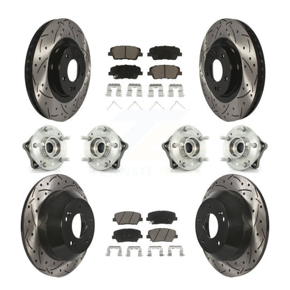 Kit de plaquettes de rotor de frein, roulement de moyeu avant et arrière (10 pièces) pour Kia Sorento AW 14-15