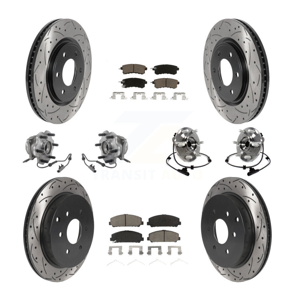 Kit de plaquettes de rotor de frein, roulement de moyeu avant et arrière (10 pièces) pour INFINITI QX80 Nissa