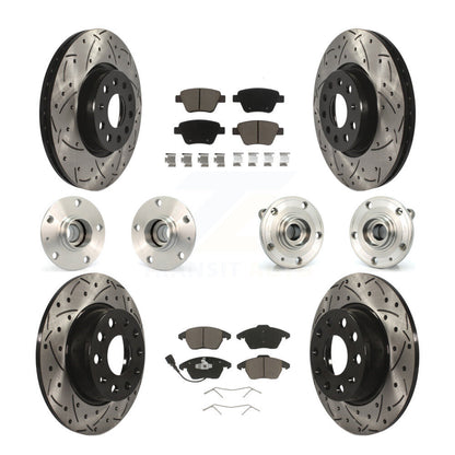 Kit de plaquettes de Rotor de frein à disque revêtu de roulement de moyeu avant et arrière (10 pièces) pour Volkswagen GT