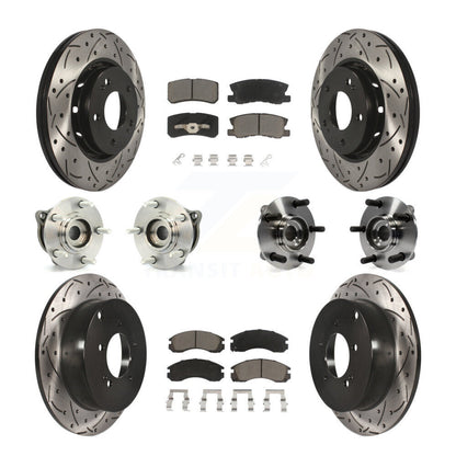 Kit de rotor et de plaquettes de frein revêtus de roulement de moyeu avant et arrière (10 pièces) pour Mitsubishi Lance