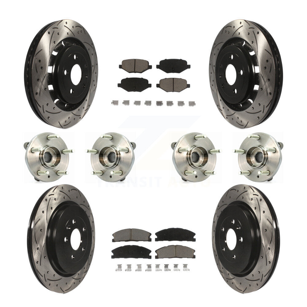 Kit de plaquettes de Rotor de frein, roulement de moyeu avant et arrière (10 pièces) pour Ford Lincoln Flex MK