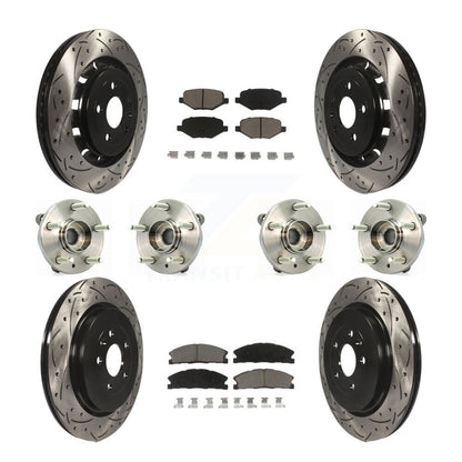Kit de plaquettes de Rotor de frein, roulement de moyeu avant et arrière (10 pièces) pour Ford Lincoln Flex MK