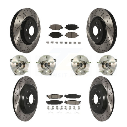 Kit de plaquettes de rotor de frein, roulement de moyeu avant et arrière (10 pièces) pour Ford Flex Taurus MK