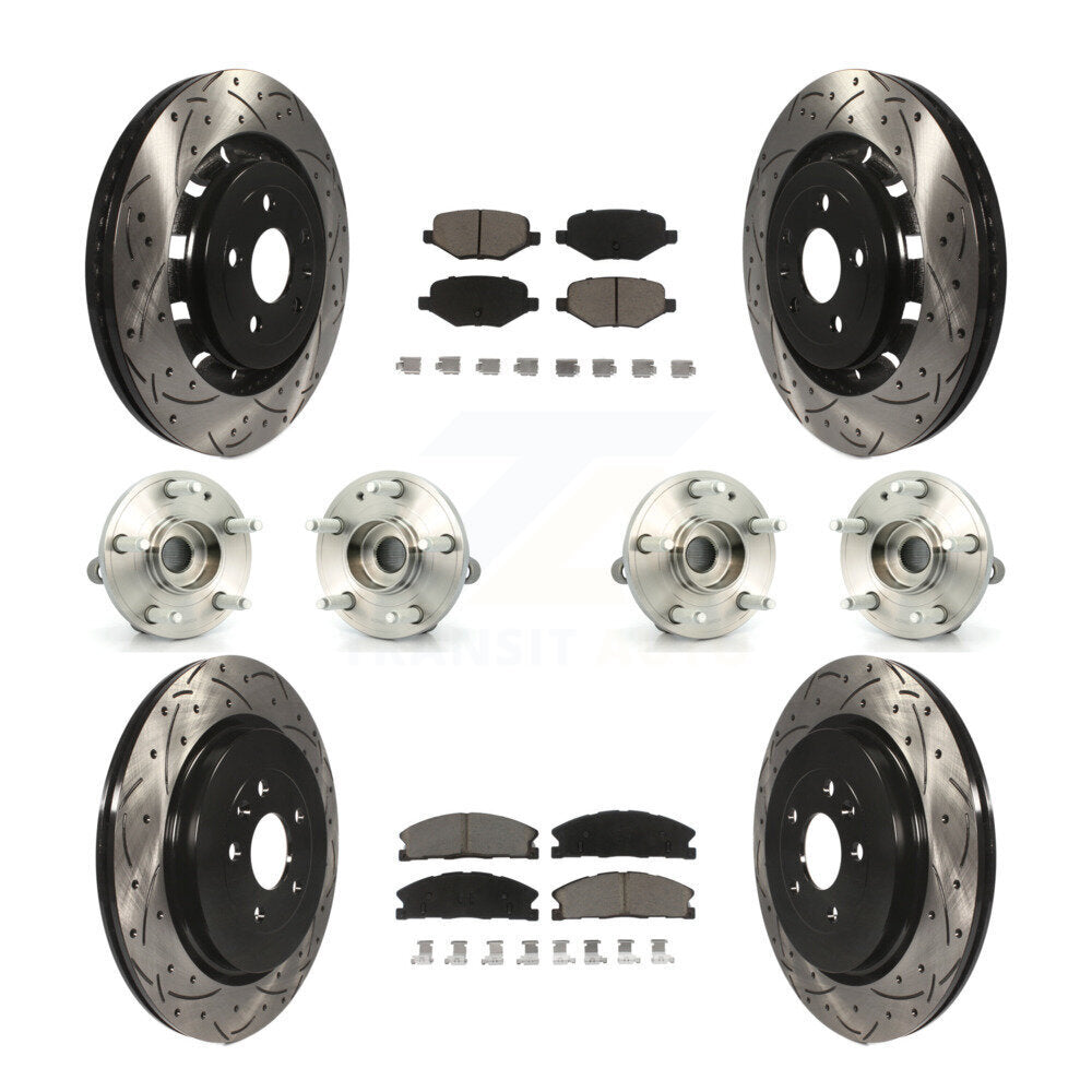 Kit de plaquettes de rotor de frein, roulement de moyeu avant et arrière (10 pièces) pour Ford Explorer Polic