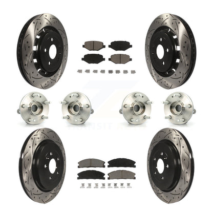Kit de plaquettes de rotor de frein, roulement de moyeu avant et arrière (10 pièces) pour Ford Explorer Polic