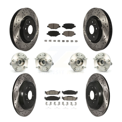 Kit de plaquettes de rotor de frein à disque revêtues de roulement de moyeu avant et arrière (10 pièces) pour Ford Explore