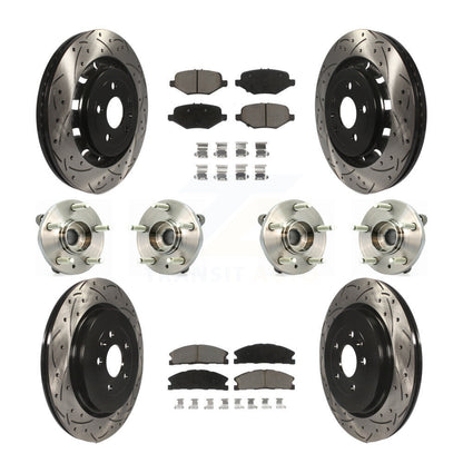 Kit de plaquettes de rotor de frein, roulement de moyeu avant et arrière (10 pièces) pour Ford Flex Taurus MK