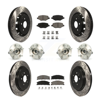 Kit de plaquettes de rotor de frein à disque revêtues de roulement de moyeu avant et arrière (10 pièces) pour Ford Explore