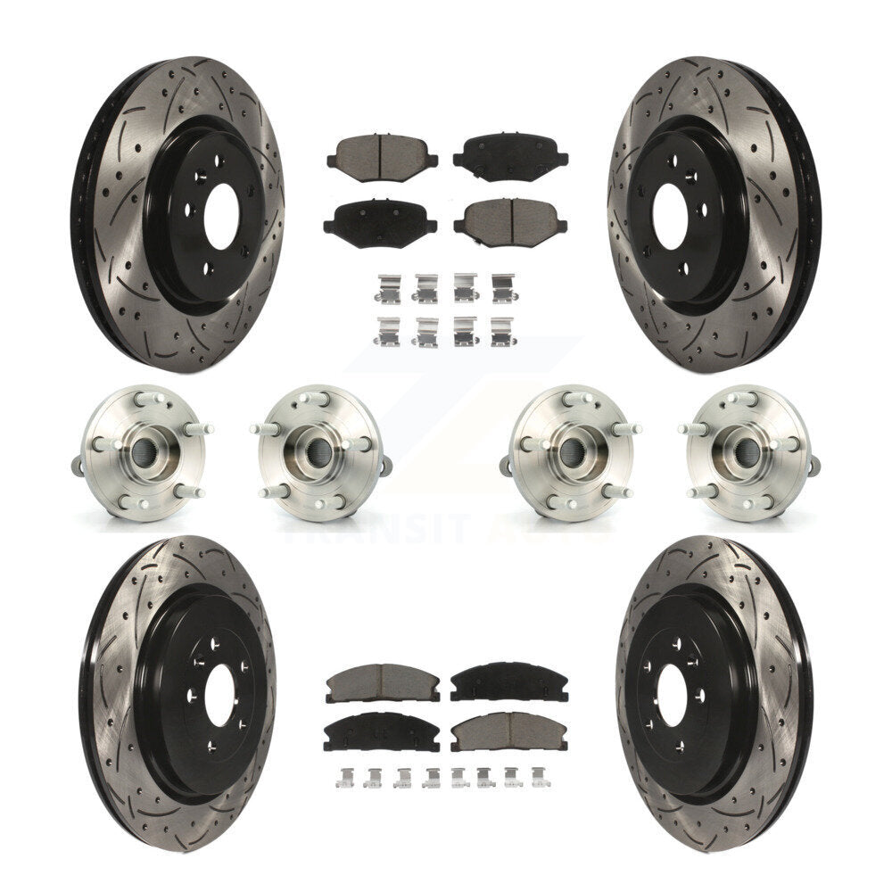 Kit de plaquettes de Rotor de frein revêtues de roulement de moyeu avant et arrière (10 pièces) pour Ford Explorer Spor
