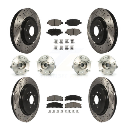 Kit de plaquettes de Rotor de frein revêtues de roulement de moyeu avant et arrière (10 pièces) pour Ford Explorer Spor