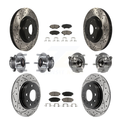 Kit de plaquettes de rotor de frein à disque revêtues de roulement de moyeu avant et arrière (10 pièces) pour Mazda 3 Spor